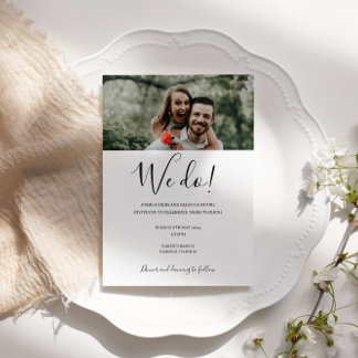 Convites Foto personalizada do casamento moderno que fazemo