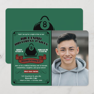 Convites Foto personalizada do tema de Piscina da Festa de 