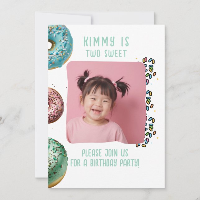 Convites Foto Personalizada - Dois Sprinkles de Festa de se (Frente)