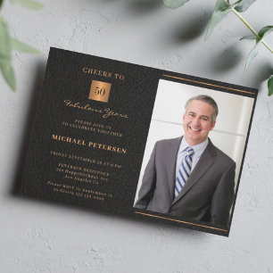 Convites Foto personalizada elegante e elegante de ouro pre