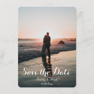 Convites Foto Personalizada Moderna Elegante Salvar O Casam