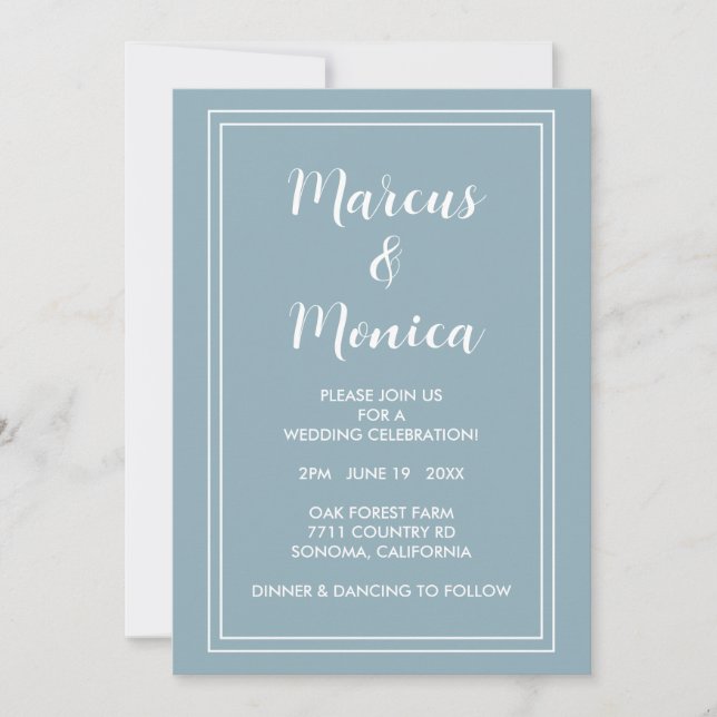 Convites Foto Personalizada Simples Casamento Mínimo Doce (Frente)