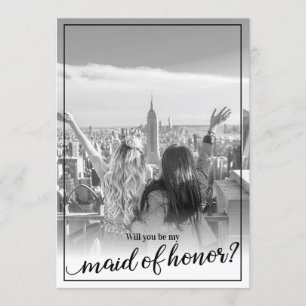 Convites Foto Personalizada Você Será Minha Madrinha de cas