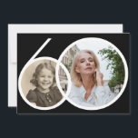 Convites Foto personalizada White 60th Birthday<br><div class="desc">Foto personalizada, 60º Convite de Aniversário, White Black. Design moderno minimalista, simples mas elegante e elegante. Este modelo de design é personalizável com a sua foto. Excelente para uma festa temática em preto e branco! Este é um modelo personalizável, se você precisar de ajuda para personalizá-lo, basta entrar em contato...</div>