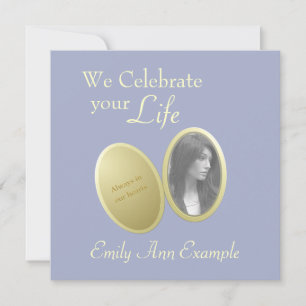 Convites Foto personalizável: Acordar / Funeral (Vivo)