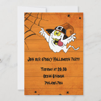 Convites Foto personalizável de fantasma fantasma da festa