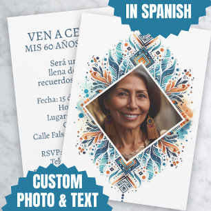 Convites Foto Personidación de 60 Pattern