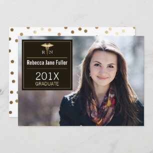 Convites Foto preta & Dourado feita sob encomenda do