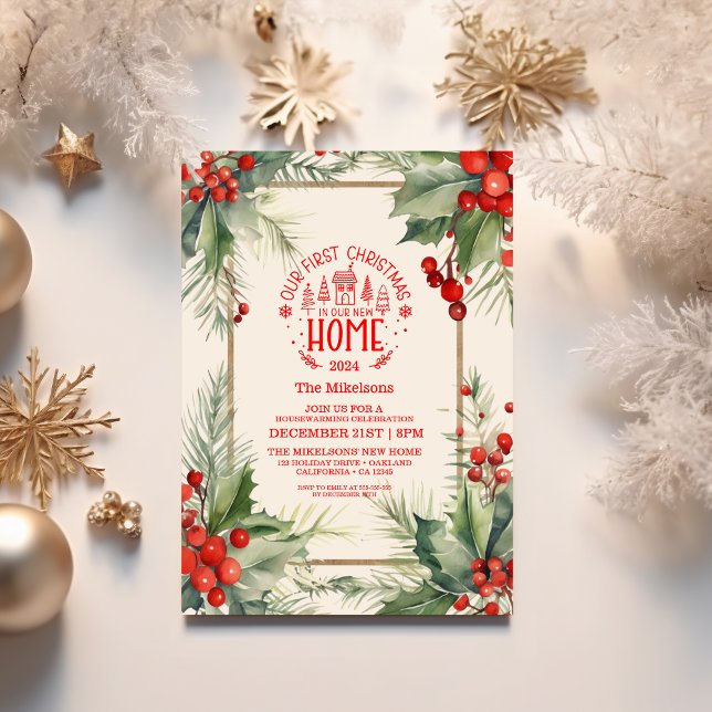 Convites Foto Primeiro Natal Em Nossa Nova Casa (Criador carregado)