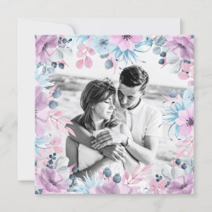 Convites *~* FOTO QR RSVP Frame Floral do Quadro AR12 Casam