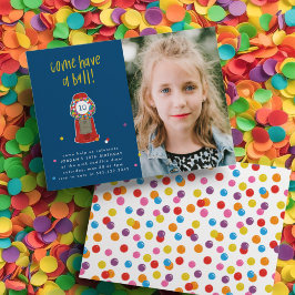 Convites Foto: Red Gumball Machine Candy Bubble Party