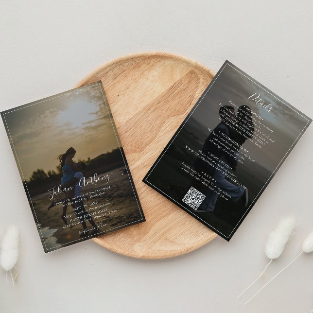 Convites Foto Romântica Casamento de Foto Todos em um (Criador carregado)