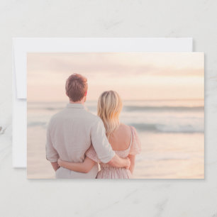 Convites Foto Romântica de Praia em Pastel