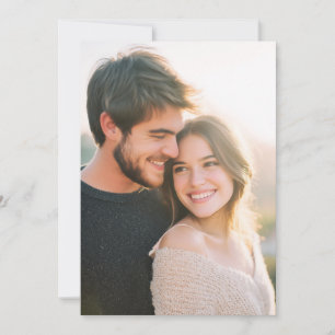 Convites Foto Romântica Dourada Quente