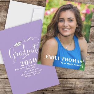 Convites Foto rosa do Script Elegante de Caligrafia do form