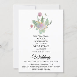 Convites *~* Foto - RSVP - Casamento QR ROSE BOUQUET AR12