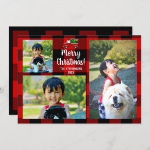 Convites Foto rústica do Natal 3 do país do camionete