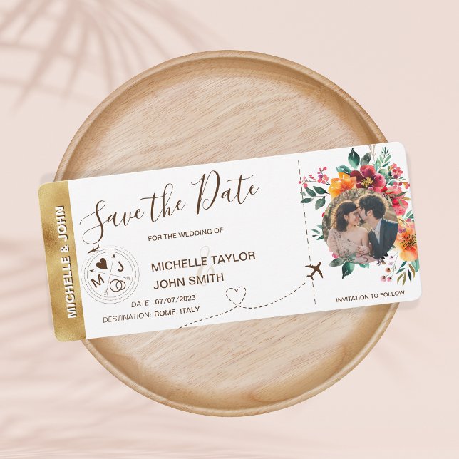 Convites Foto: Salve a data de embarque no mapa mundial (Criador carregado)