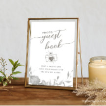 Foto: Símbolo GuestBook Minimalista Boho Floral Po