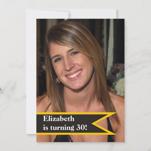 Convites Foto simples aniversário de 40 anos das mulheres m (Frente)