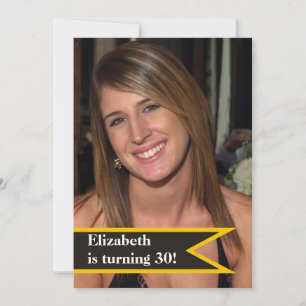 Convites Foto simples aniversário de 40 anos das mulheres m