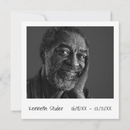 Convites Foto simples Aniversário de Morte Moderna