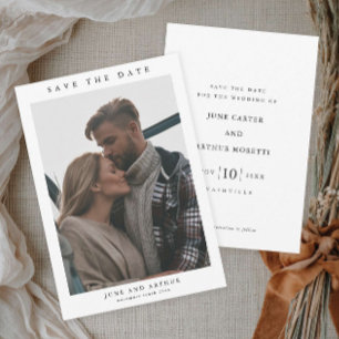 Convites Foto simples Casamento Salvar a Data