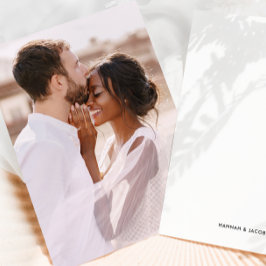 Convites Foto simples com casamento de nomes de Casais