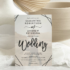 Convites Foto simples de quadro preto, casamento