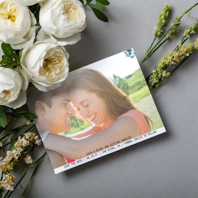 Convites Foto simples e doce Casamento Salve a Data (Criador carregado)