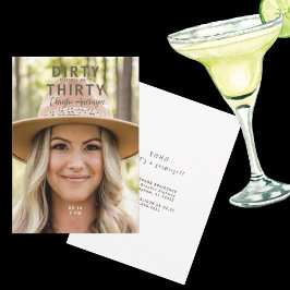 Convites Foto suja 30 Festas de aniversário