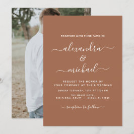 Convites Foto: Terra Cotta Boho Wedding Simple