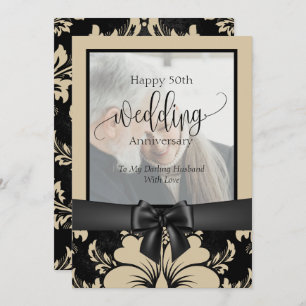 Convites Foto tradicional do feliz aniversário de 50 anos d