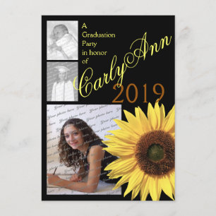 Convites Foto Tripla Sunflower