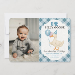 Convites Foto Um Bobo Ganha Primeiro Aniversário