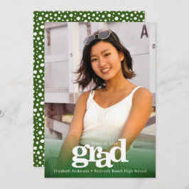 Convites Foto verde ousado partido moderno formando simples