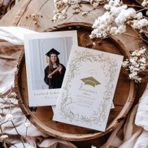 Foto Vintage Graduação Floral Botânica