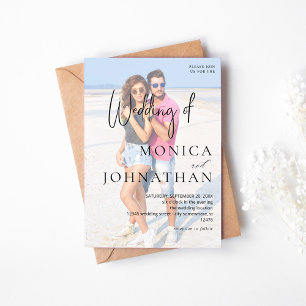 Convites Foto VS Black & W Modern Weding