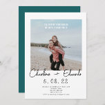 Convites Fotografia Contemporânea Marcação de Mão Casamento<br><div class="desc">Convite de casamento para manuscrito retrorreflector</div>