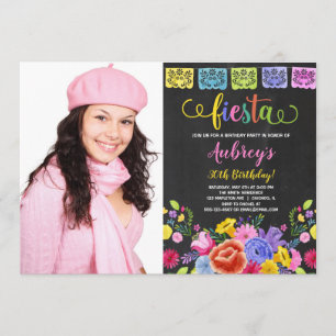 Convites Fotografia da festa de aniversário Floral fiesta