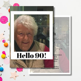 Convites Fotografia de 90 Birthday - Quadro Moderno