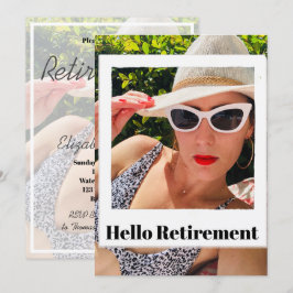 Convites Fotografia de aposentadoria Hello Modern Chic