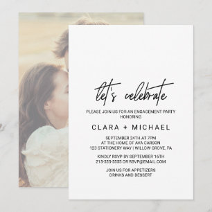 Convites Fotografia de Caligrafia Caprichosa Vamos Celebrar