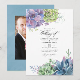Convites Fotografia de casamento de cactus desértico sucule