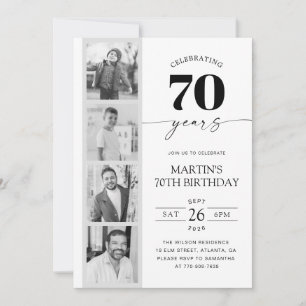 Convites Fotografia de Faixa de Filme Minimalista Aniversár