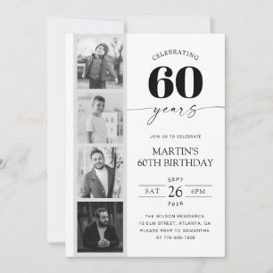 Convites Fotografia de Faixa de Filme Minimalista Aniversár