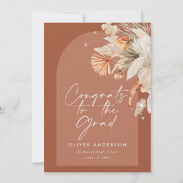 Convites Fotografia de gradução terracotta pampas botânica