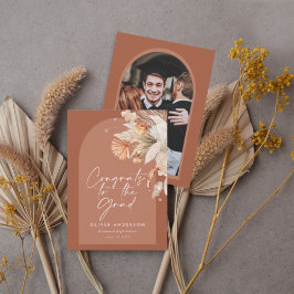 Convites Fotografia de gradução terracotta pampas botânica