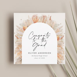 Convites Fotografia de gradução terracotta pampas botânica