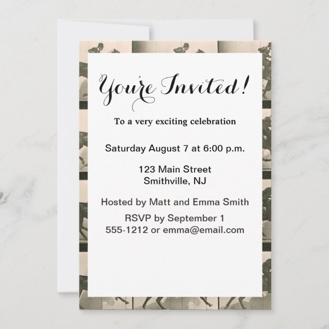 Convites Fotografia de horta Motion (Frente)